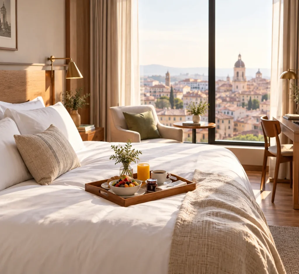 Stylish boutique hotel room offering better-value luxury accommodation